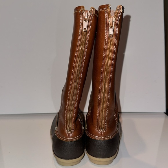 OUTWOODS KIDS Brown Color Combo Zip Duck Rain Boots Unisex 13 - Picture 5 of 6